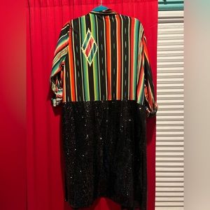 Serape and sequin L&B cover up